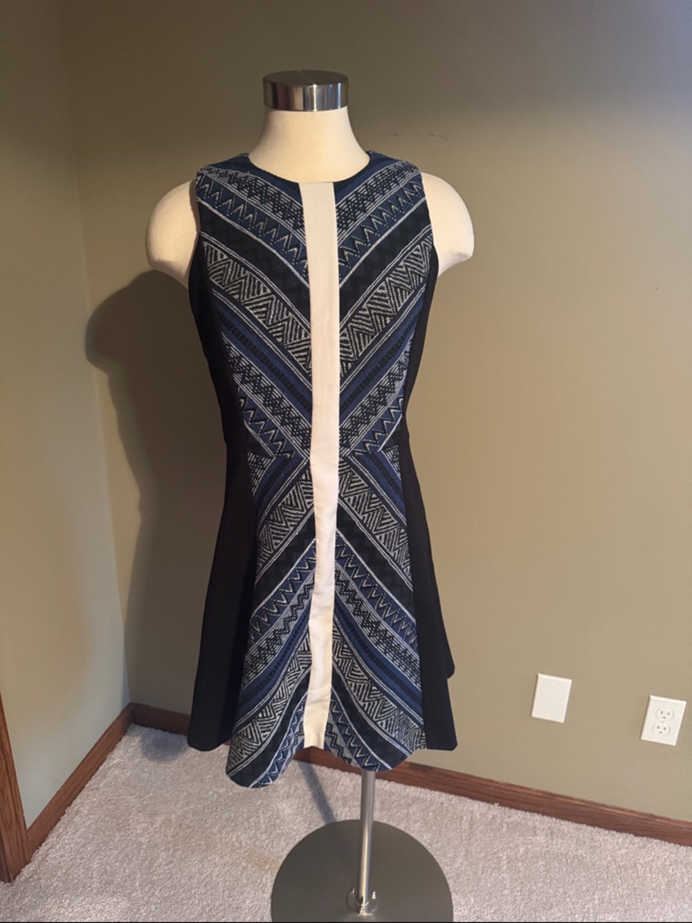 Adelyn Rae Sleeveless Front Embroidered Dress